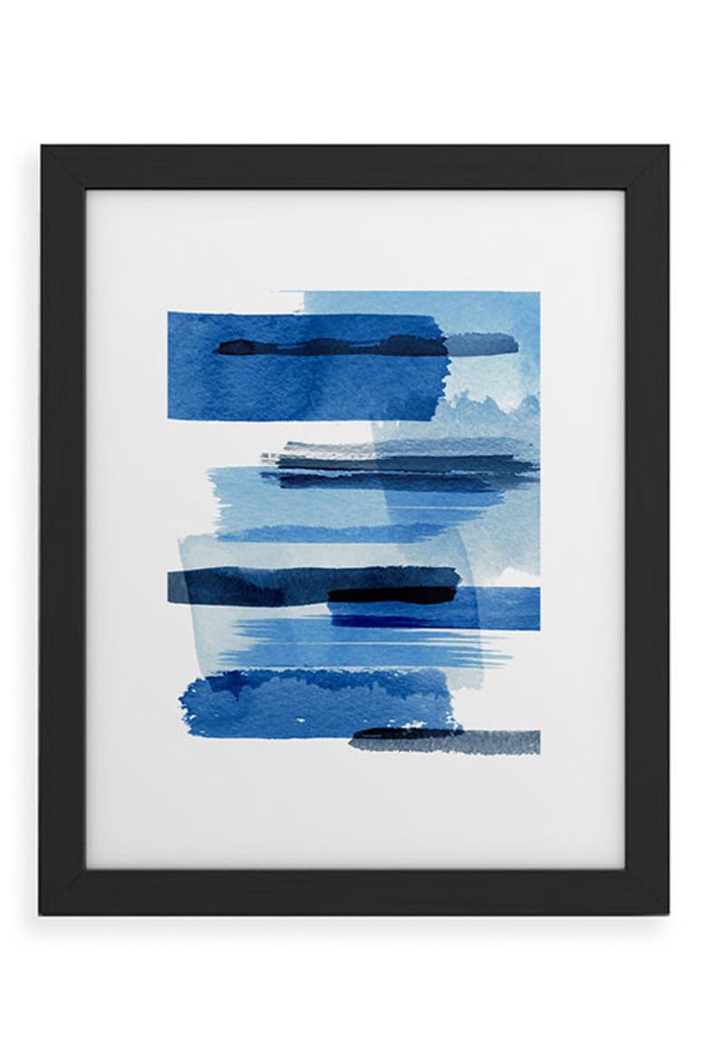 Feelings Blue Framed Wall Art, Main, color, BLACK FRAME 18X24