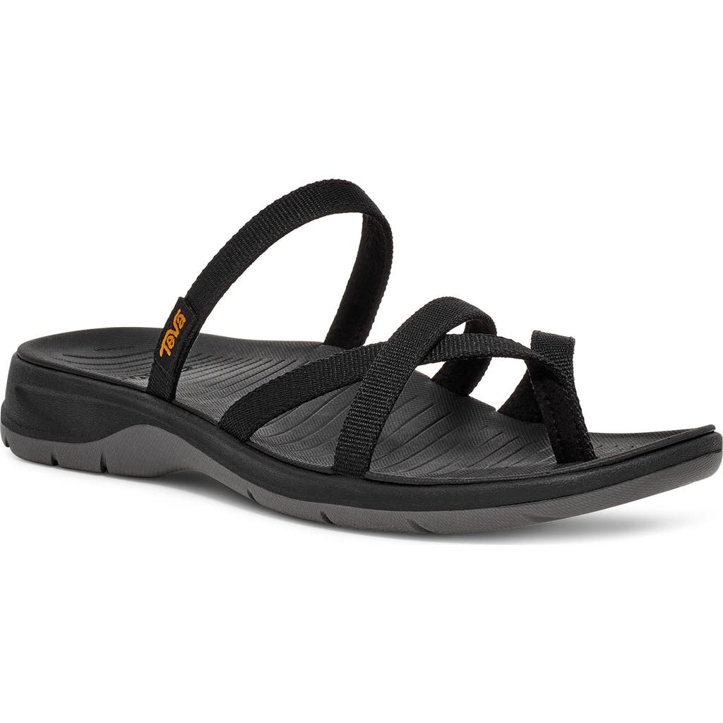 Shop Teva Tirratraveler Flip Slide Sandal In Black