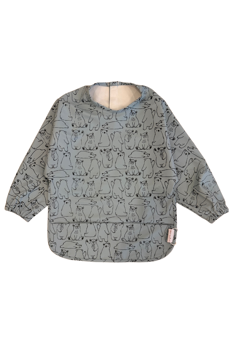 Neferland Premium Velcro Low Pocket Long Sleeve Smock Bib, Main, color, Bear Hug