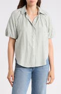 MAX STUDIO Bubble Sleeve Boyfriend Shirt