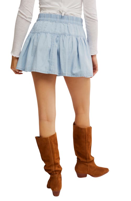 FREE PEOPLE FREE PEOPLE ROSELLE DRAWSTRING DENIM MINISKIRT 