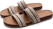 Feelgoodz Womens Zensole Vistas Faux Leather Double Strap Slide Sandals