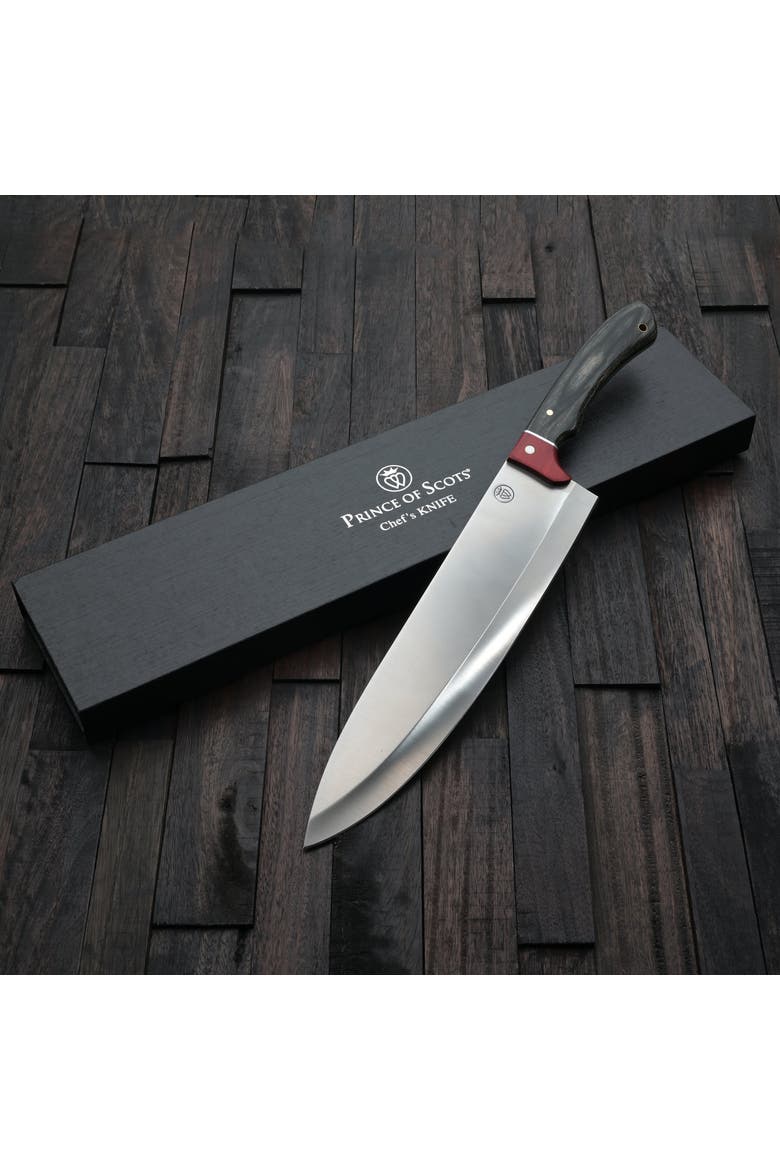 Double Bevel Chef's Knife, Alternate, color, Silver