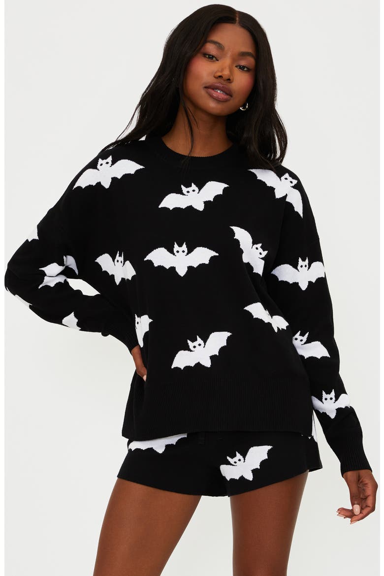 Callie Cotton Sweater, Alternate, color, BATS
