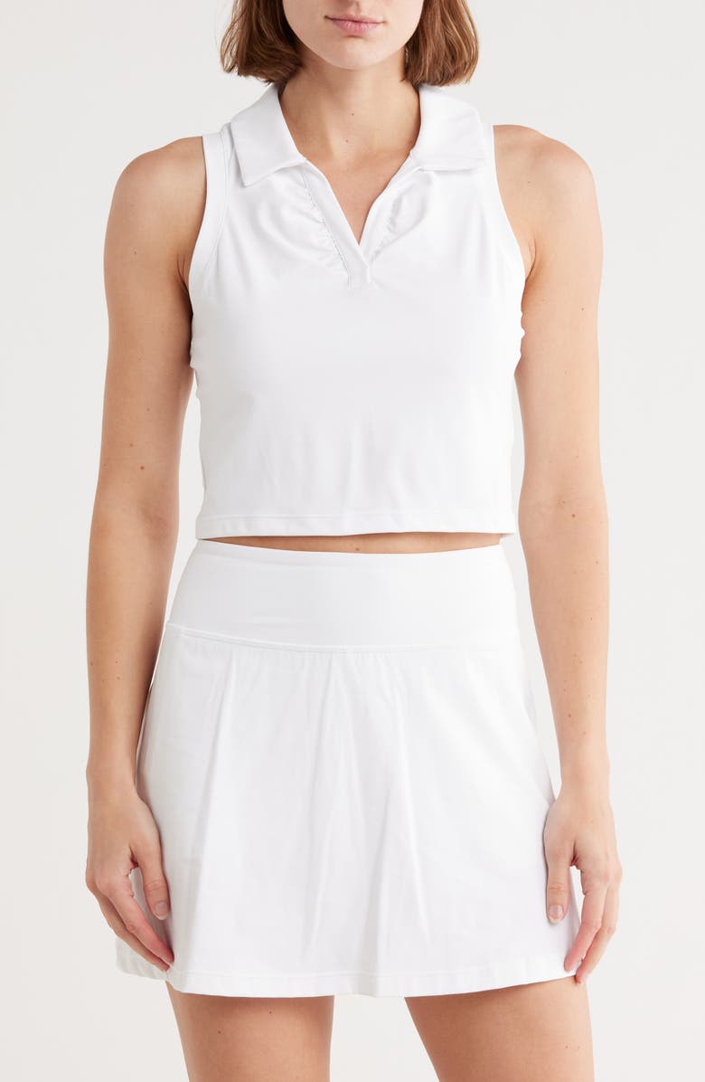 Z by Zella On the Move Sleeveless Polo, Main, color, White