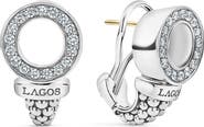 LAGOS Enso Diamond Caviar Circle Earrings