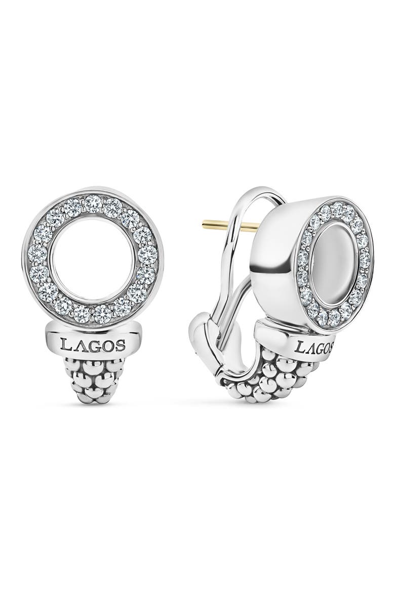 Enso Diamond Caviar Circle Earrings video