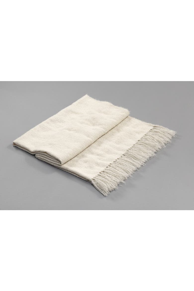 Handwoven Boucle Alpaca Throw, Alternate, color, Ivory