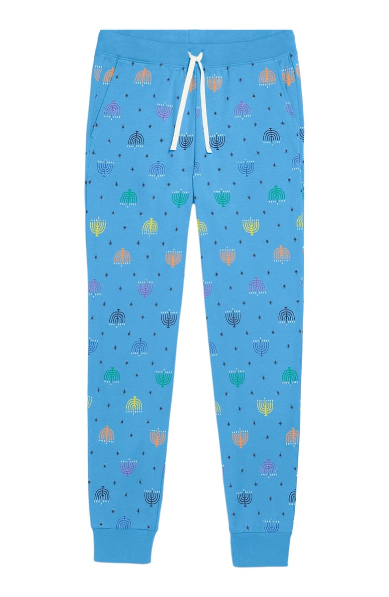 Primary Adult Organic Pj Pant In Rainbow Menorahs, Main, color, 