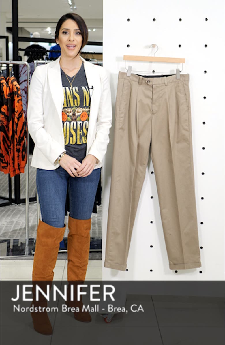 Classic Smartcare<sup>™</sup> Pleated Supima<sup>®</sup> Cotton Dress Pants, sales video thumbnail