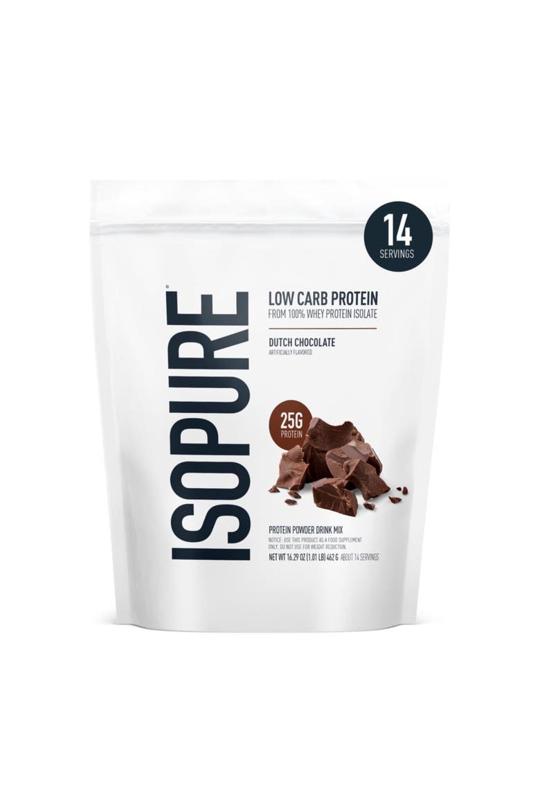 Low Carb 100% Whey Protein Isolate Powder Dutch Chocolate, Main, color, None