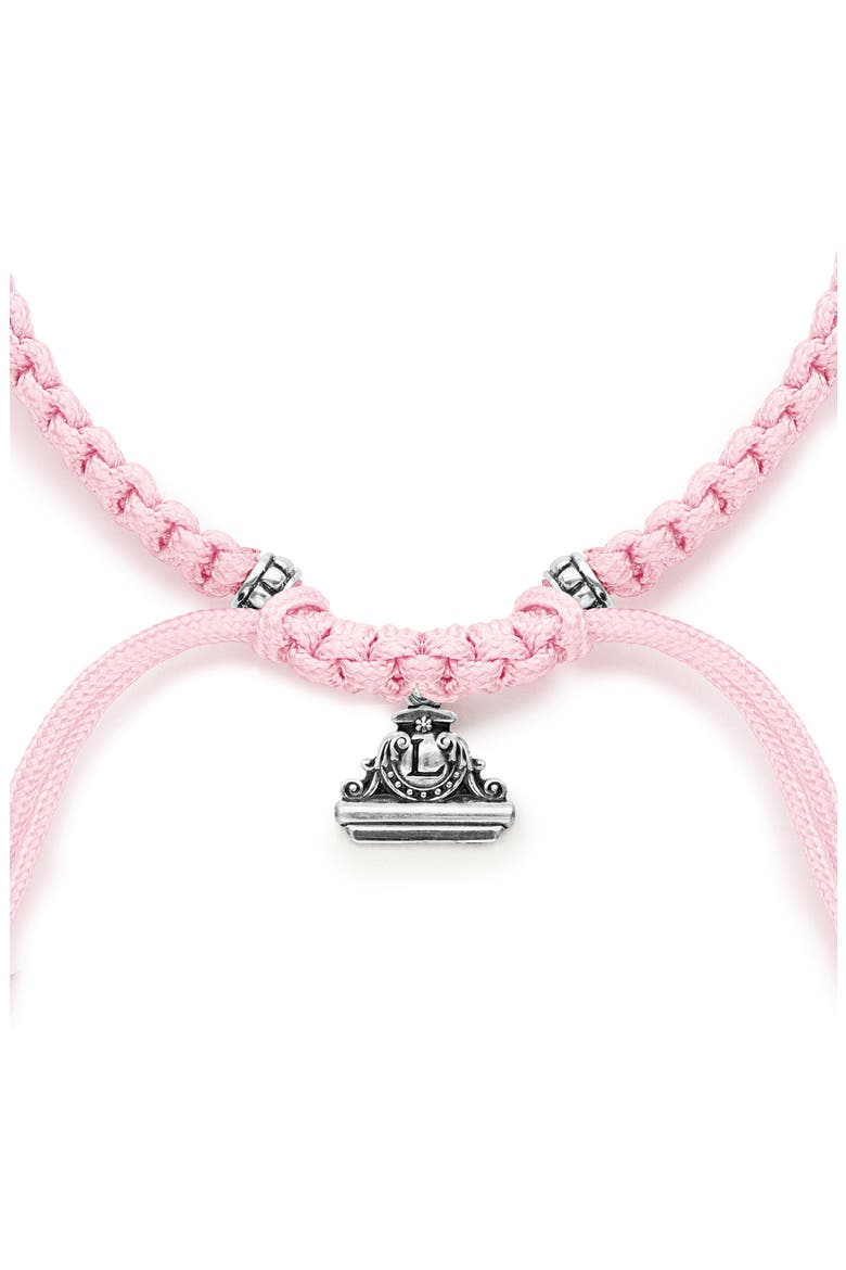 Kids' Kinder Caviar Macramé Slide Bracelet, Alternate, color, PINK