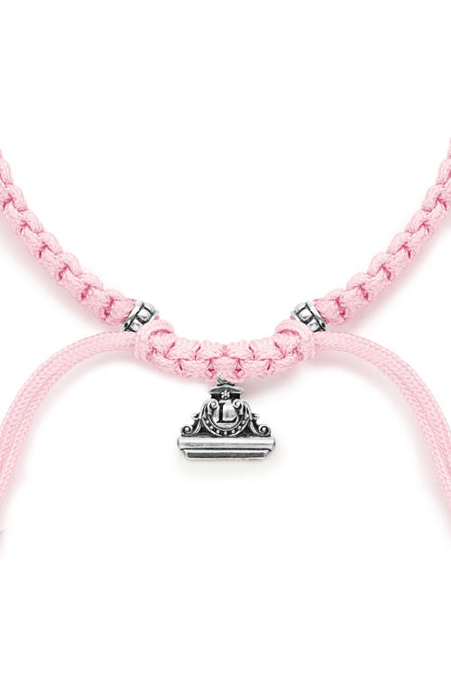 Lagos Kids' Kinder Caviar Macramé Slide Bracelet In Pink