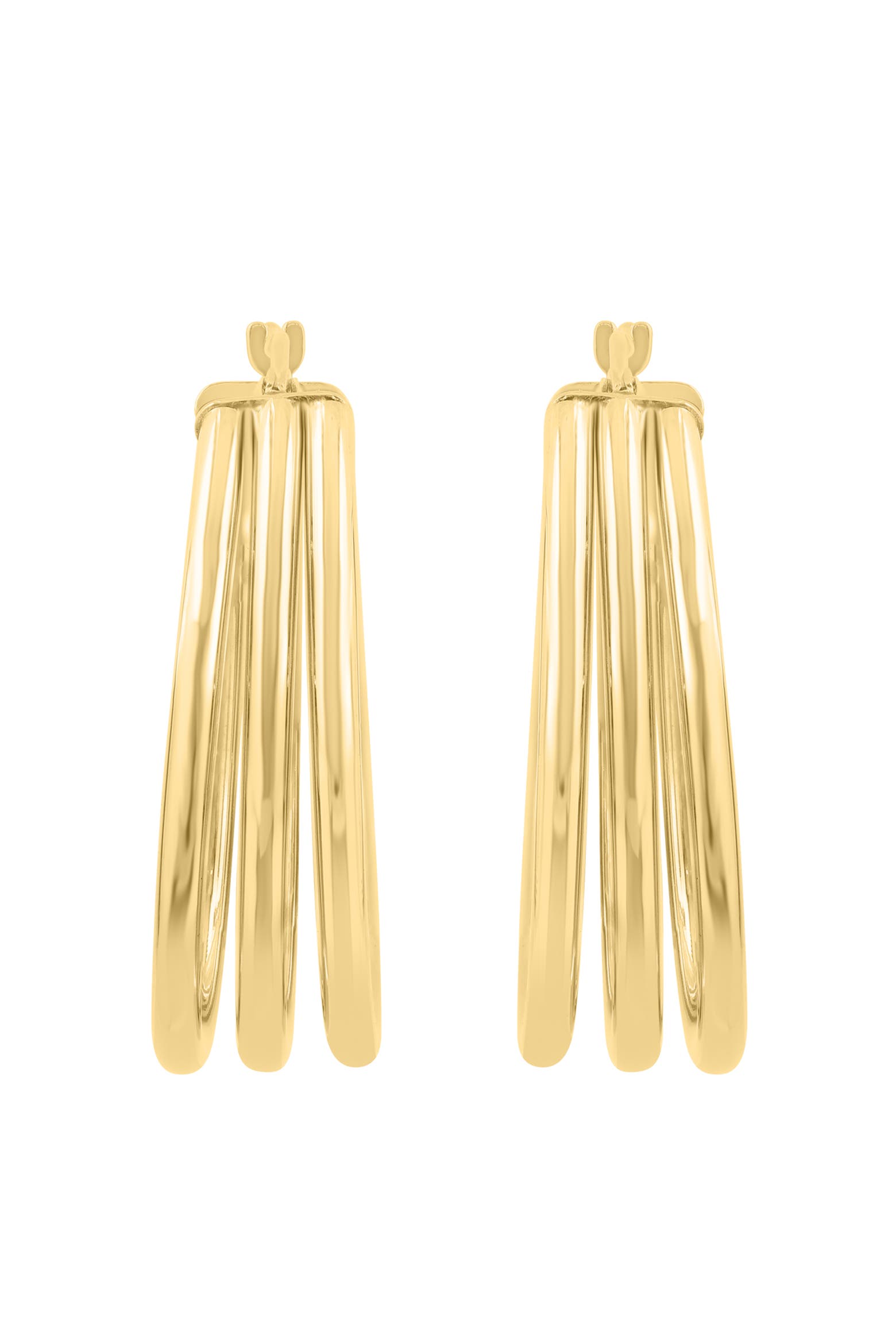 Gold Colure Code EFFY 14k Yellow Gold Triple Grace Gold Hoops (Women) | Nordstrom