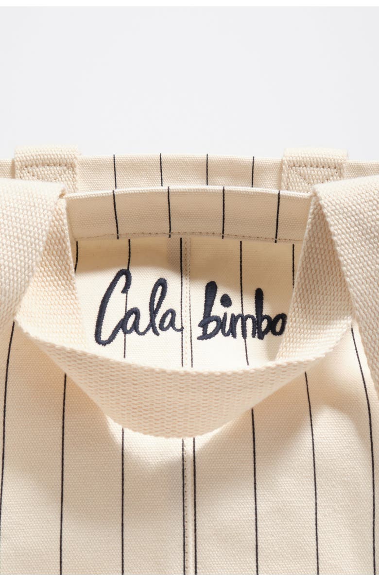 Bimba y Lola Large Off-White Cotton Basket Bag, Alternate, color, Off White
