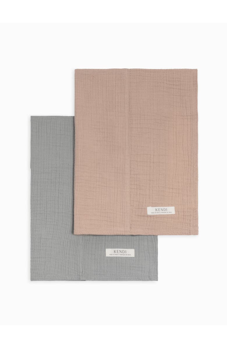 Colored Organics Organic 2-Pack Muslin Burp Cloths, Main, color, Mist / Clay