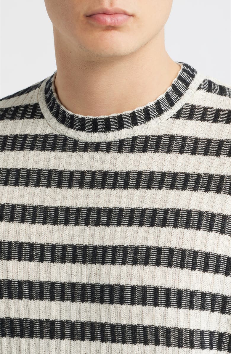 KROST Stripe Knit Long Sleeve T-Shirt, Alternate, color, Black/ White Multi