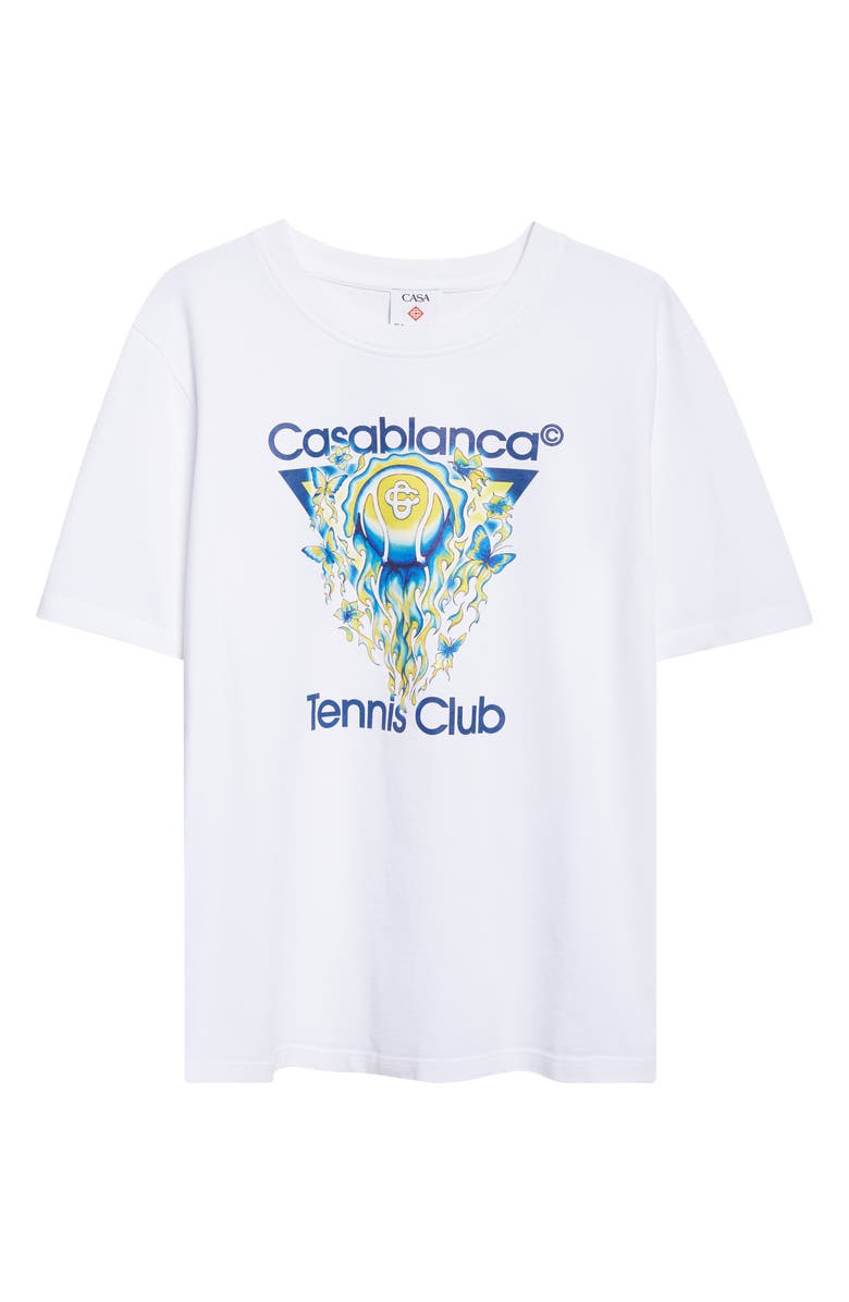 Casablanca Classic Fit Tennis Club Icon Organic Cotton Graphic T-Shirt, Main, color, Tennis Club Icon