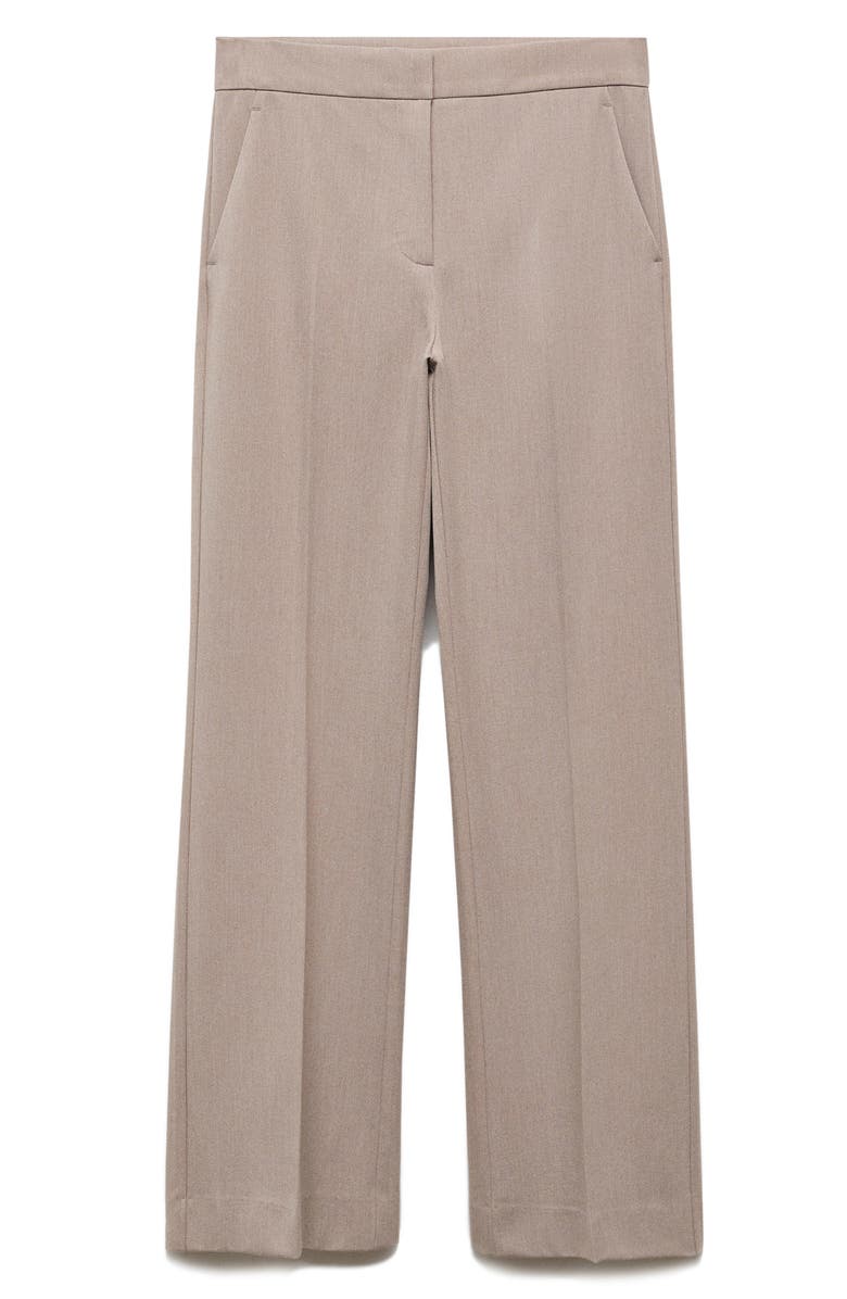 MANGO Jacquard Wide Leg Pants, Alternate, color, 