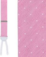 Trafalgar Churchill Chambray Polka Dot Linen Blend Formal End Suspenders