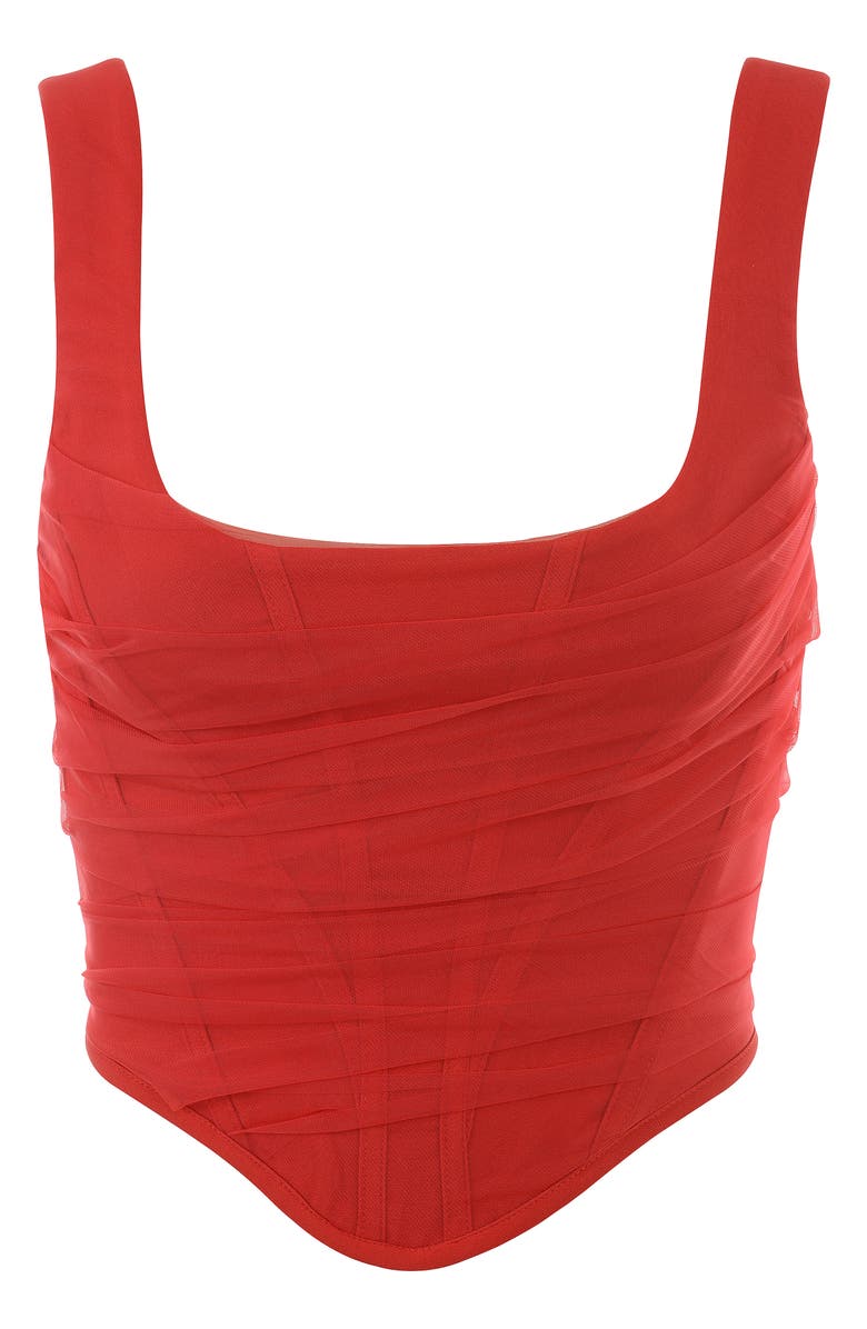 HOUSE OF CB Shelley Tulle Corset Tank, Alternate, color,