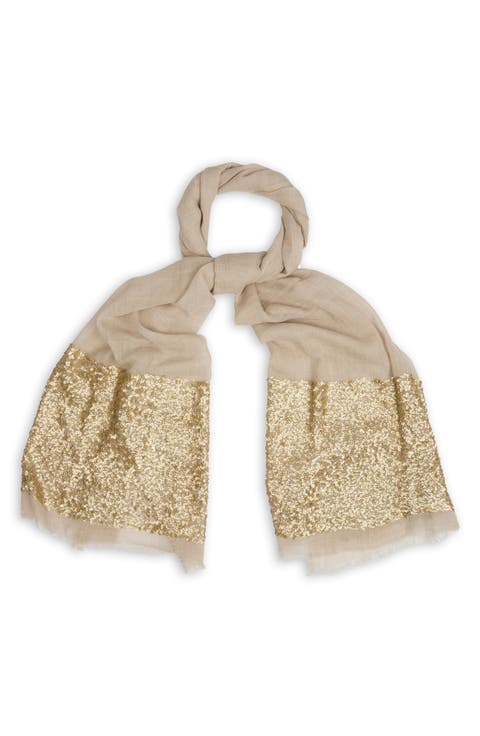 Sequin Wool Formal Scarf