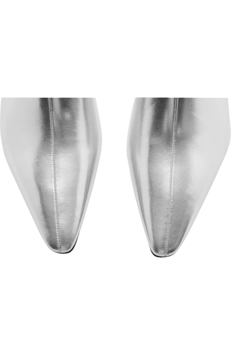 MANGO Metallic Kitten Heel Bootie, Alternate, color,