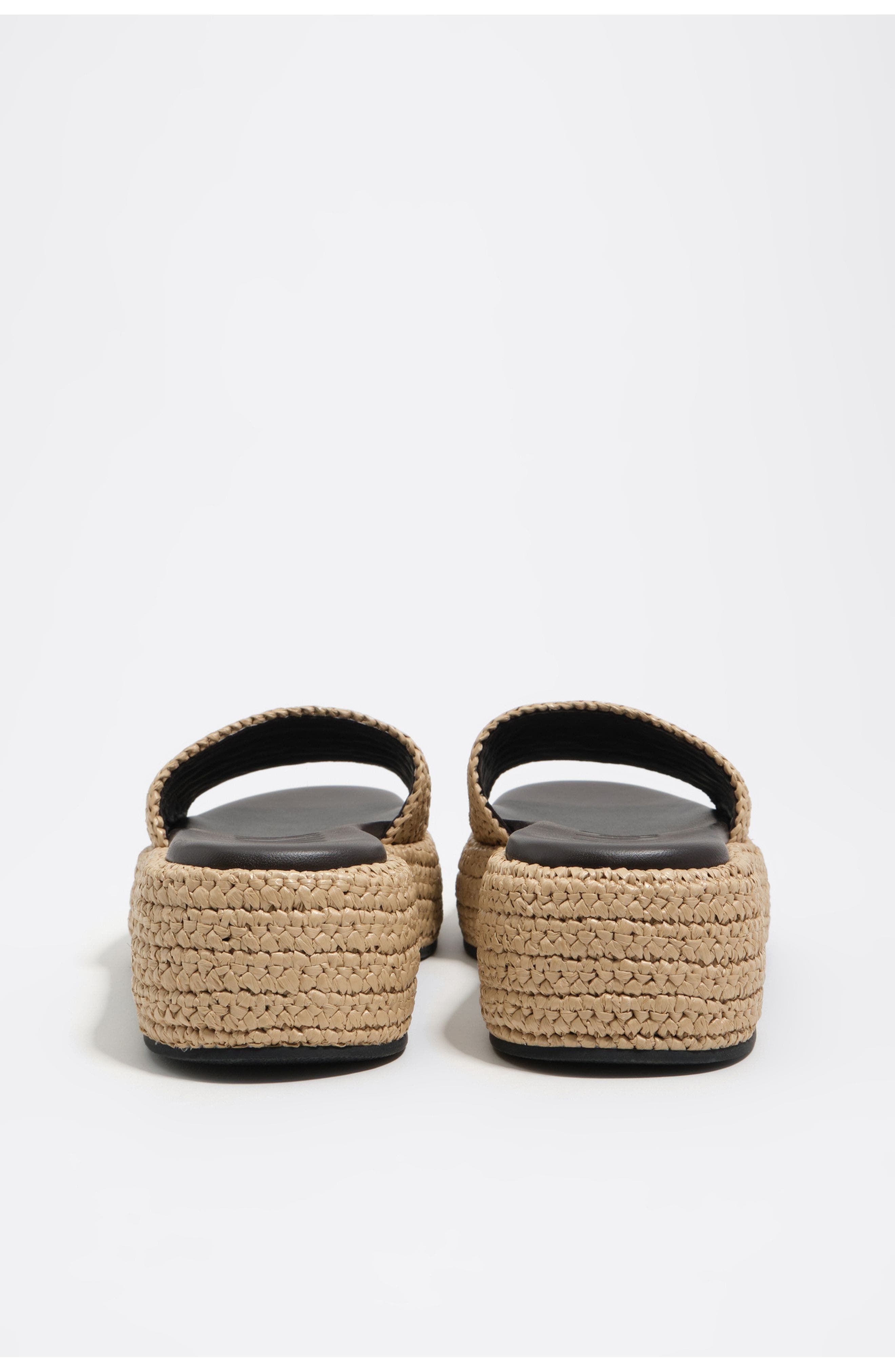 Bimba y Lola Raffia Sandals, Alternate, color, Natural