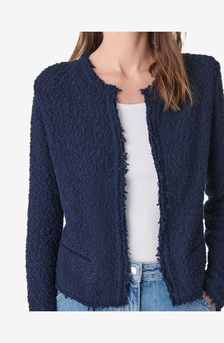 IRO Shavani Classic Fringed Jacket, Alternate, color, Anchor Blue
