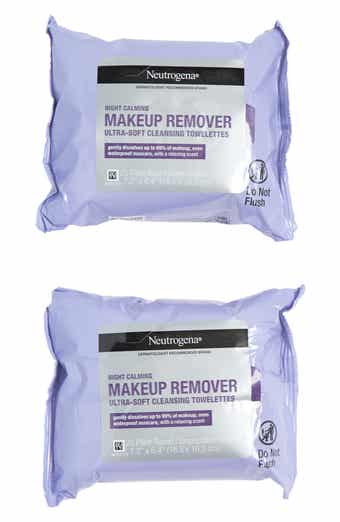 NEUTROGENA Pack of 2 Night Calming Make Up Remover Cleansing Towelettes