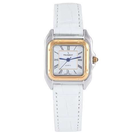 Slim Leather Tank Watch- 36MM