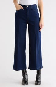 PAIGE Genesee Wide Leg Crop Jeans
