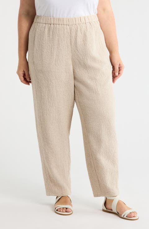 Stretch Organic Cotton Ankle Lantern Pants (Plus)
