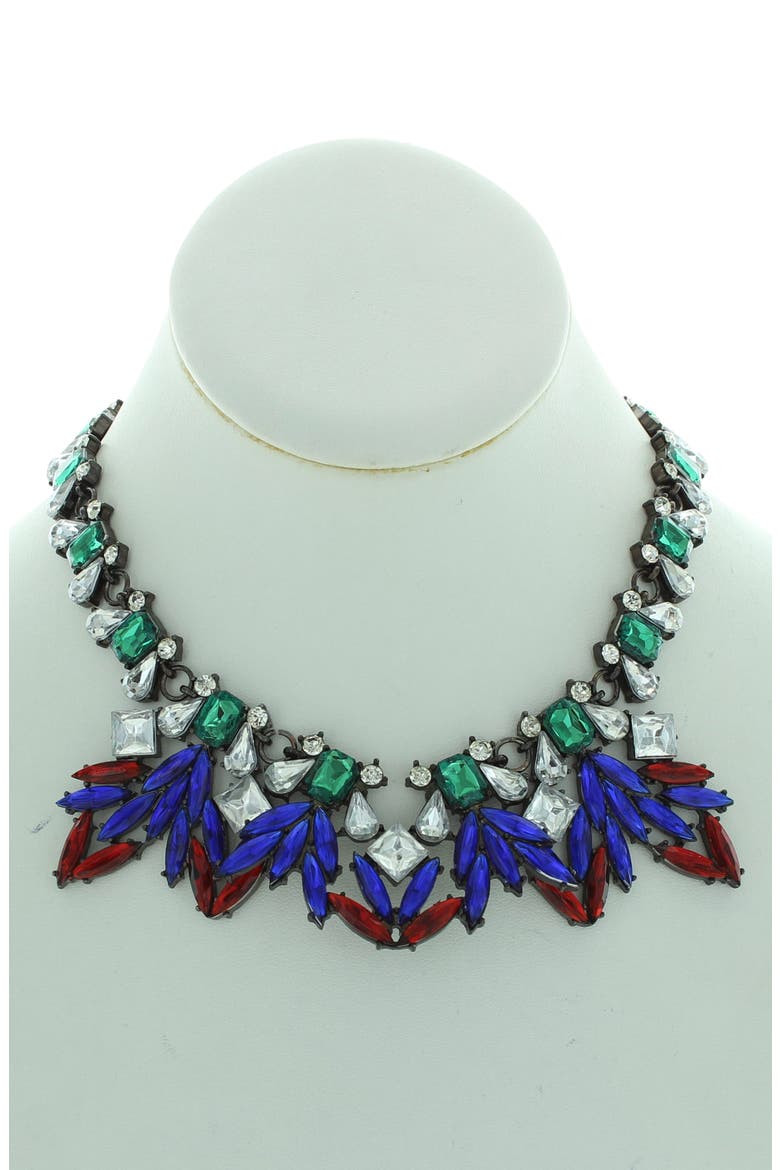 Everly Cluster Collar Statement Necklace, Alternate, color, SILVER
