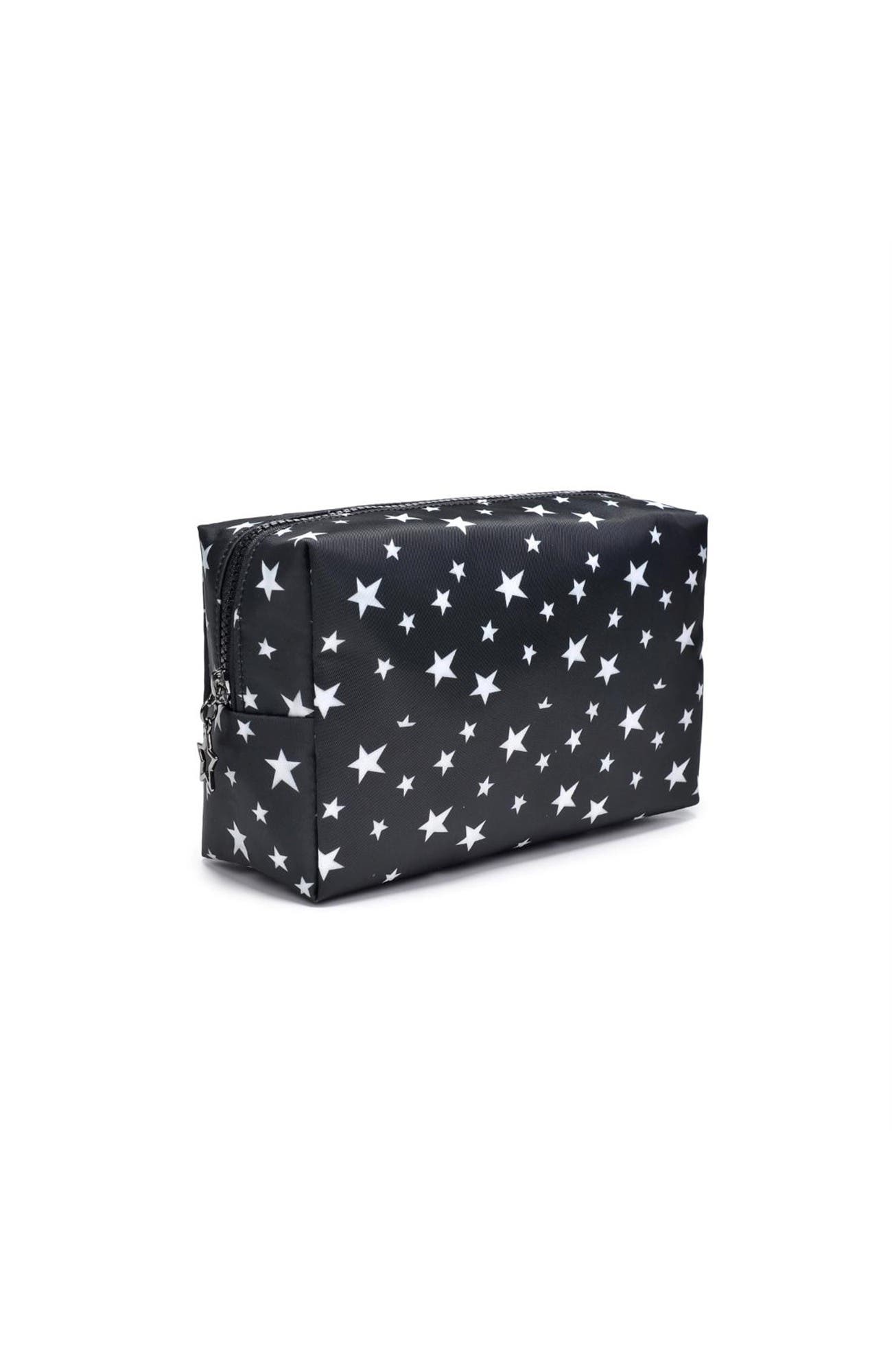 Starlite Cosmetic & Travel Organizer Pouch, Alternate, color, Black White
