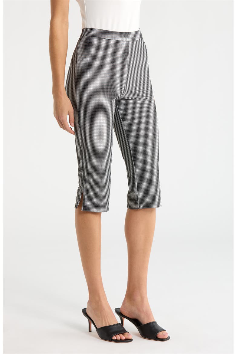 Brecklynn Gingham Capri Pants, Alternate, color, BLACK GINGHAM