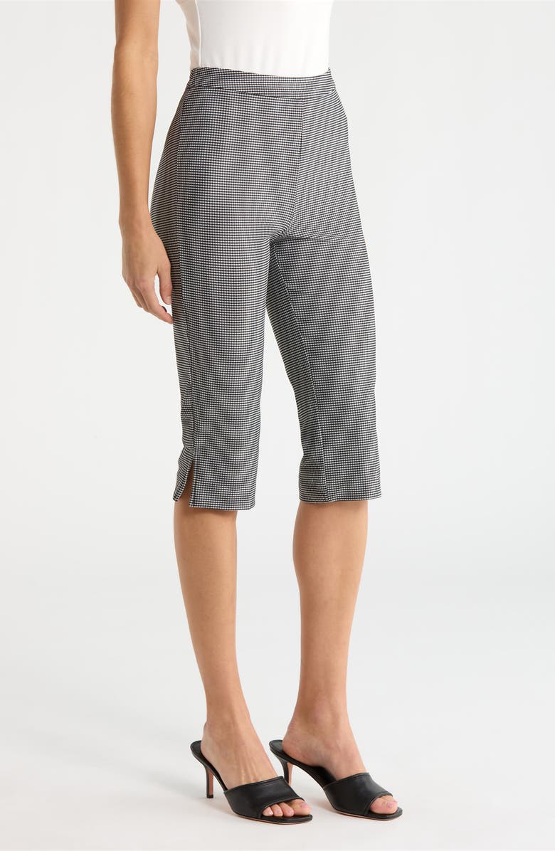 ASTR the Label Brecklynn Gingham Capri Pants, Alternate, color, Black Gingham