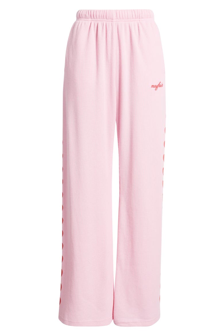 Grateful for Today Waffle Knit Fleece Graphic Sweatpants, Alternate, color, PINK