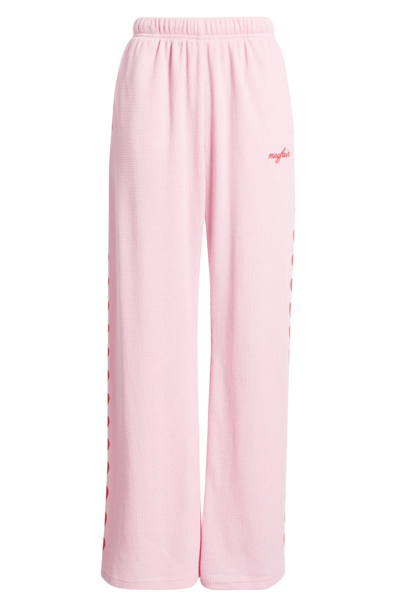 THE MAYFAIR GROUP Grateful for Today Waffle Knit Fleece Graphic Sweatpants, Alternate, color, Pink