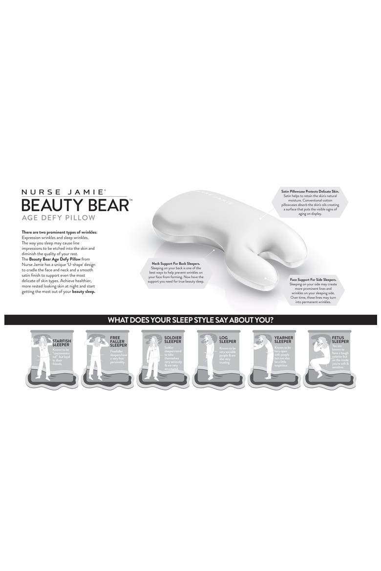 Beauty Bear™ Age Delay Pillow Memory Foam Edition, Alternate, color, MIDNIGHT GRAY