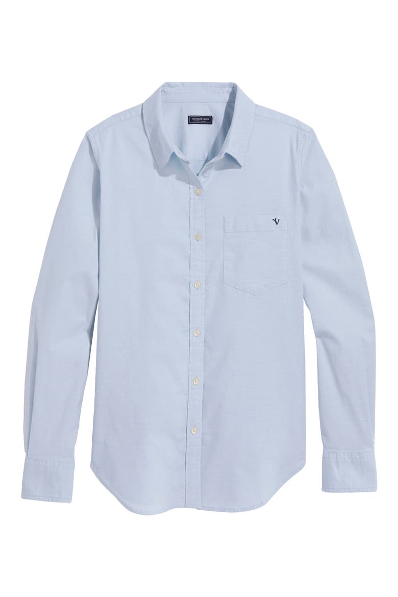Stretch Cotton Oxford Button-Up Shirt, Main, color, OXFORD JAKE BLUE