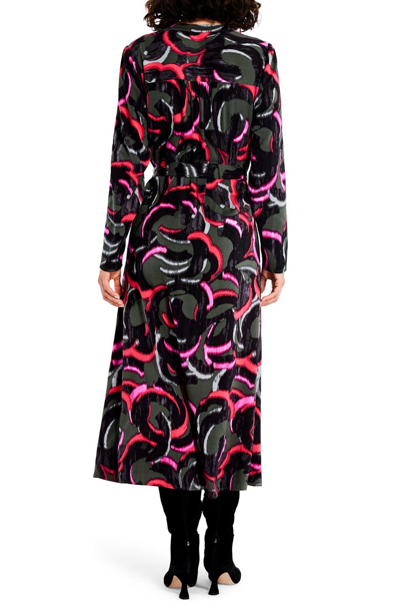 NIC+ZOE Neon Doodle Long Sleeve Maxi Dress, Alternate, color, 