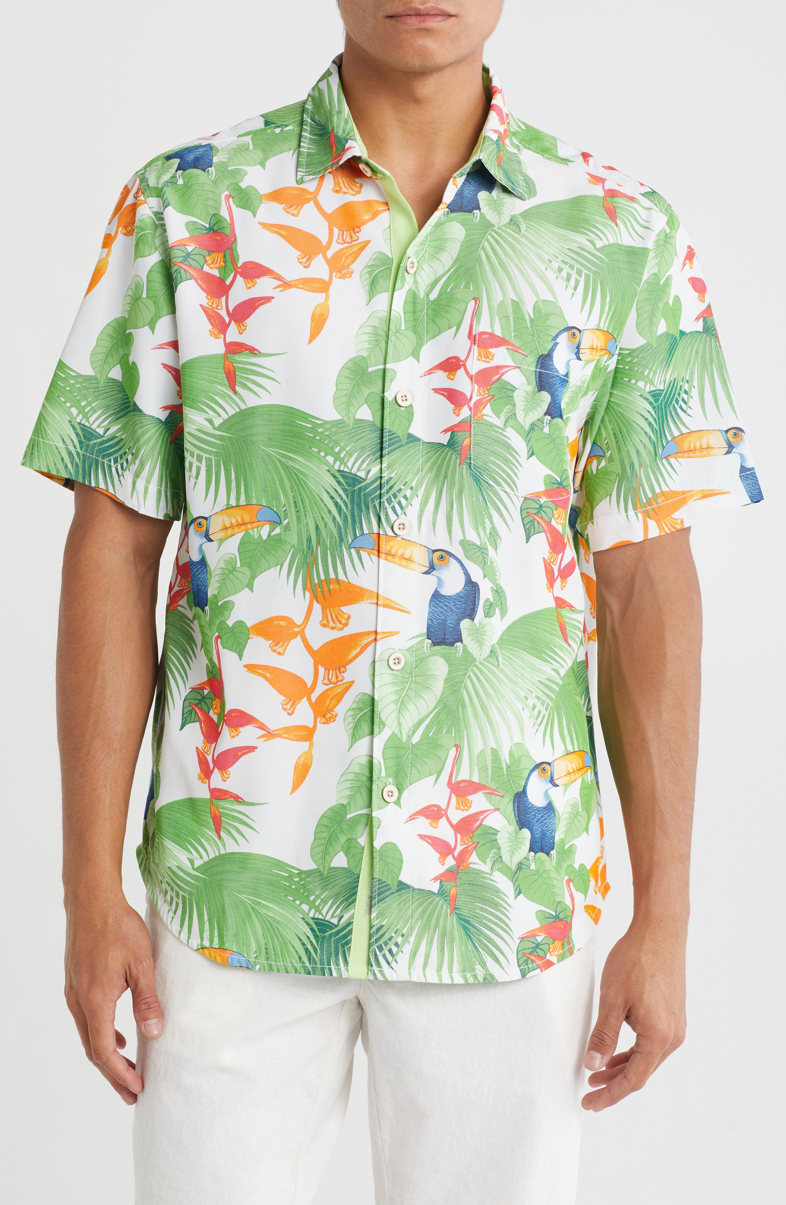 Tommy Bahama Coconut Point Toucan Chats Short Sleeve Button-Up Shirt