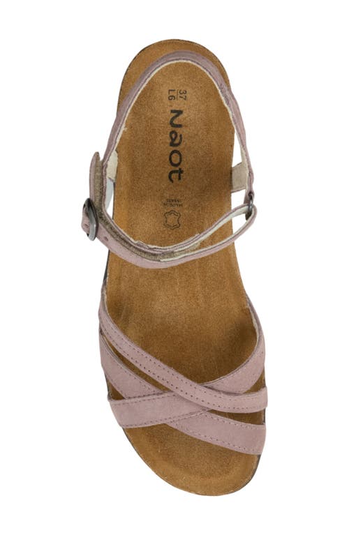 Naot Patricia Sandal In Mauve Nubuck