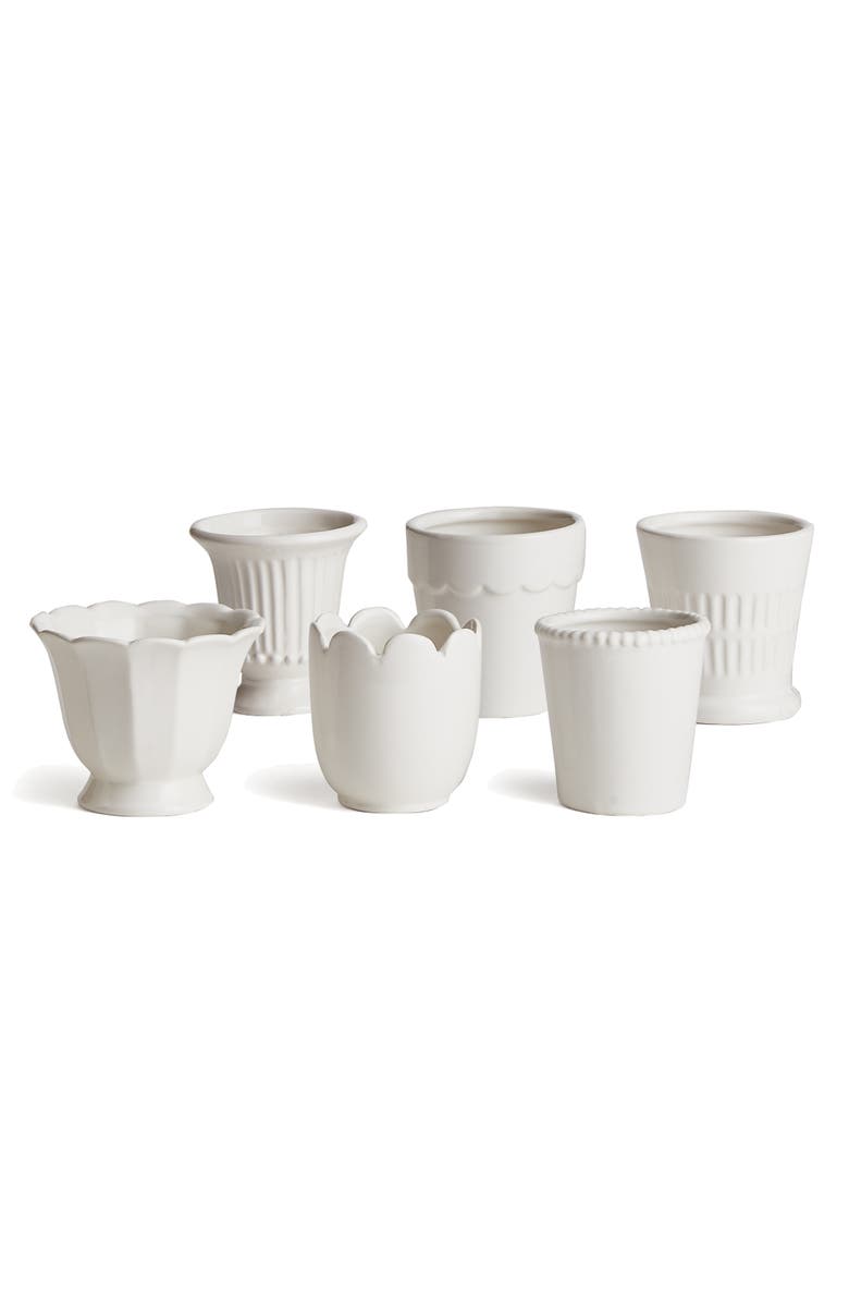Napa Home & Garden Mirabelle Mini Cachepots Set Of 6, Main, color, White