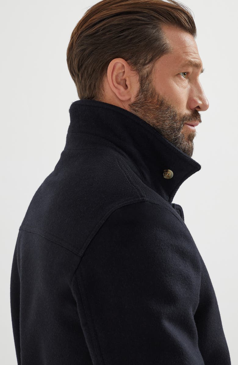 Brunello Cucinelli Wool flannel bomber jacket, Alternate, color, Black