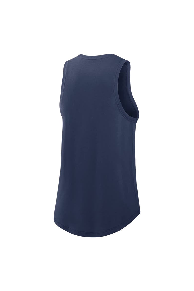 Women's Nike Navy Cleveland Guardians Legacy Icon High Neck Performance Tank Top, Alternate, color, Navy