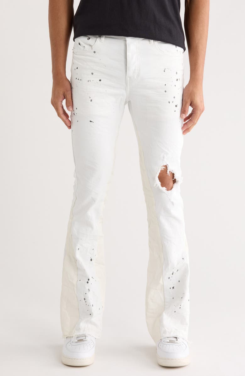 PURPLE BRAND Blowout Double Panel Flare Jeans, Main, color, 