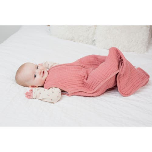Lulujo Cotton Muslin Sleep Sack 1.0 Tog In Rose