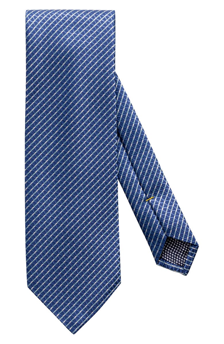 Eton Geometric Pattern Silk Tie, Main, color, 